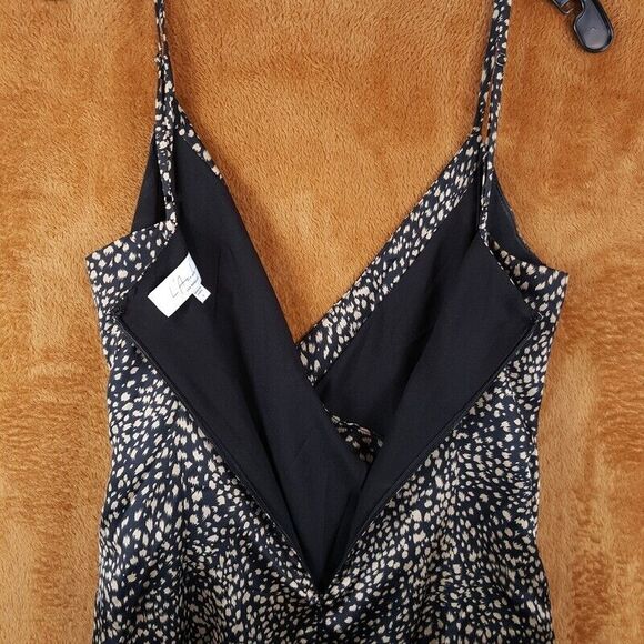 L'ACADEMIE Womens Dress Small Black Spotted Faux Wrap Mini Sundress ARIANNA $158 - Picture 7 of 12